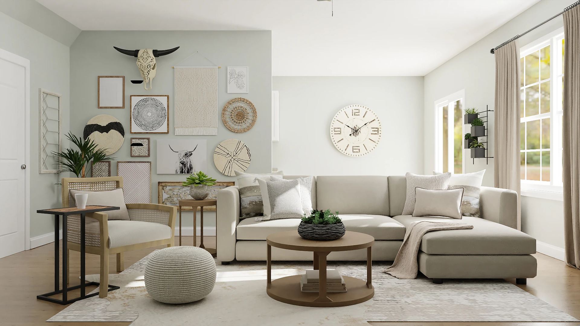 Modern Coastal Living — Sun-bleached neutrals and soft curves.