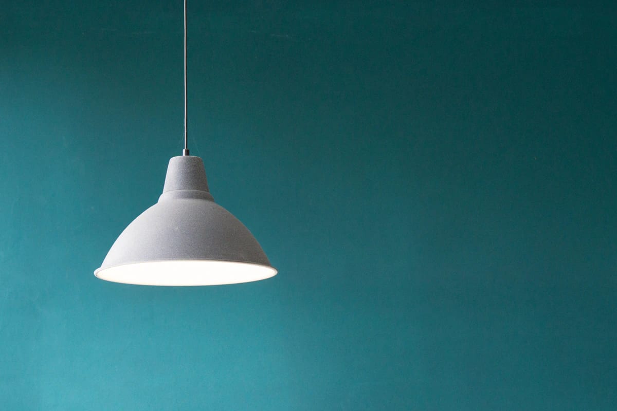White enamel pendant lamp